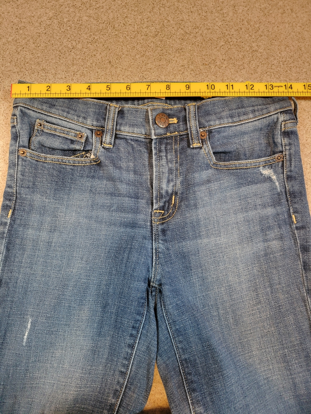 J. Crew Skinny Denim Jeans Distressed Size 26 Cotton Stretch - Picture 7 of 10